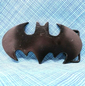 Black Batman Belt Buckle Cut-Out DC Comics Halloween Cosplay Vtg GTO(s05).TWY385 - Picture 1 of 7