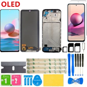 For Xiaomi Redmi Note 10 / 10s 4G OLED Touch Screen Digitizer LCD Display Frame - Picture 1 of 21