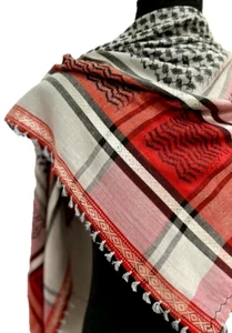 Original palästinensischer Keffiyeh Shemagh arabischer Hatta 100 % Baumwolle Wüste Arafat Schal - Bild 1 von 5