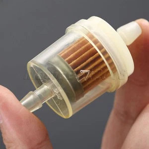 1x Motorcycle Gasoline Filter Clear 1/4 inch 6mm Hose Line Gas Oil Fuel Filters - Picture 1 of 6