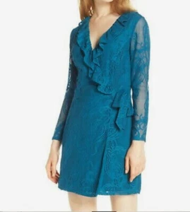 Lilly Pulitzer Tiki Ruffle Wrap Romper Dress Size M Preppy Minimalist Classy - Picture 1 of 8