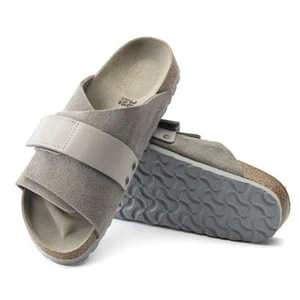 Birkenstock Damen Kyoto Stone Coin Nubuk/Wildleder Einriemer Sandalen - Bild 1 von 13