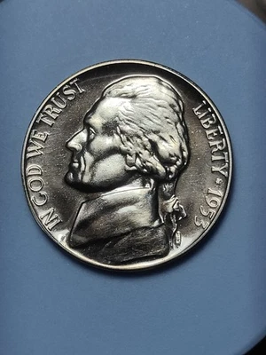 Jefferson Nickel 1953 prueba #ALB Foto 1 de 4