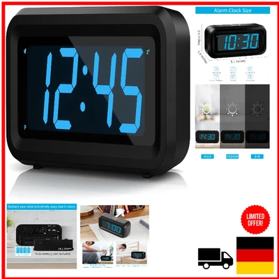 Kwanwa Digitaler Wecker | 3 Helligkeitsstufen | Tragbarer Reisewecker - Bild 1 von 4