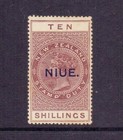 NIUE 1923 10/- MAROON SG36 LMM CAT £150