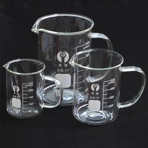 Cristalería de vidrio borosilicato 100-1000 ml cilindro de medición laboratorio de química - Imagen 1 de 8