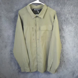 Under Armour Shirt Men 2XL Loose Green Long Sleeve Performance Fishing Outdoor - Picture 1 of 10