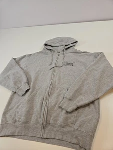 VTG Element Hoodie Mens Large Gray Full Zip Drawstring Logo Skateboarding Y2K - Picture 1 of 10