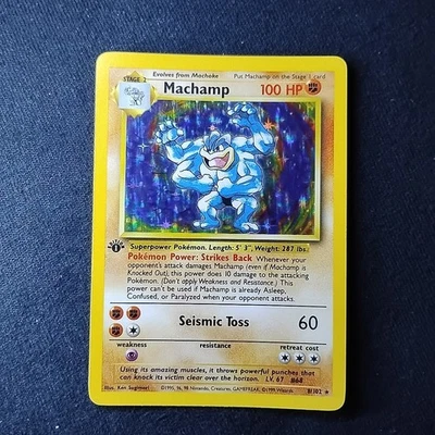 Pokémon TCG Machamp Base Set 8/102 1st Edition Holo Rare NM - Image 1 of 4