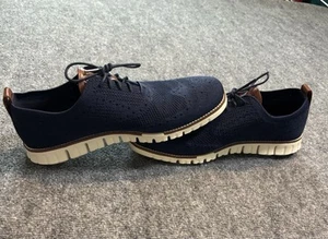 Cole Haan C24947 Zero Grand StitchLite blau Budapester Oxford Schuhe Herren Gr. 10,5 M - Bild 1 von 7