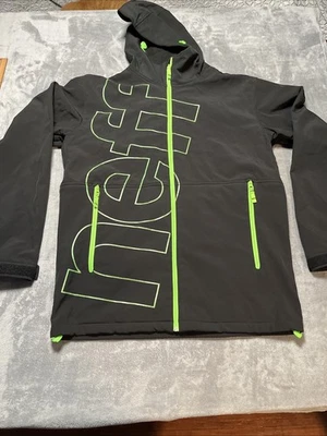 Men’s Soft Shell Jacket Neff  Snowboarding Coat Size XL - F11421 - Black & Green - Image 1 of 4
