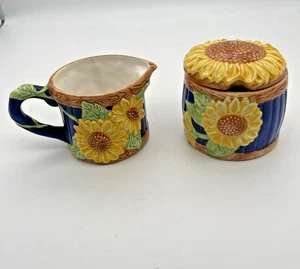 Ganz Juego de Crema y Azúcar Girasol Azucarero con Tapa y Jarra Crema con Caños - Imagen 1 de 20