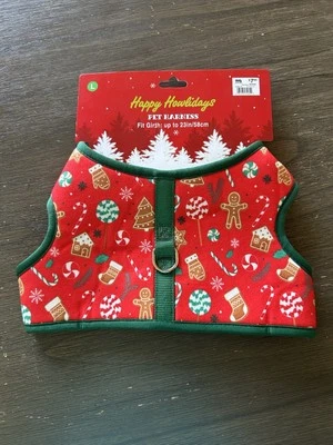 Christmas Holiday Pet Harness 23” Size Large Pets Dog Gingerbread Candy Cane NWT - Image 1 of 4