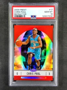 2006-07 Topps Finest #17 Chris Paul Refractor PSA 10 Gem Mint - Bild 1 von 2