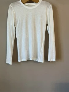 American Vintage dünnes weißes Baumwoll Supima T-Shirt Top - Größe Small - Bild 1 von 3