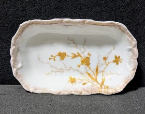 Antique Limoges ELITE Embossed Porcelain Candy Dish: 6.7X4X1.5", 1896-1900 - Picture 1 of 11
