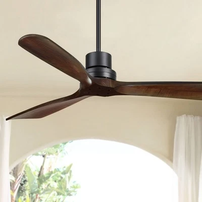 52" Casa Delta DC Dark Walnut Outdoor Ceiling Fan with Remote - Image 1 of 4