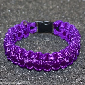 Pulsera de cuerda de supervivencia paracord tipo III púrpura ácido 550 lb - hecha en EE. UU. - Imagen 1 de 2