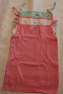 FRUIT OF THE LOOM Girls Medium 8-10 Set 3 Sleeveless Cotton Cami Shirts NWT Tops - Picture 1 of 3