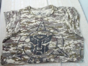 Universal Studios Transformer Nest Short Sleeve Shirt Size S Teen Camouflage - Picture 1 of 3