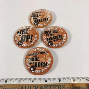 Oregon State University Lot of 4 2012 OSU Beavers Season 2.25" Pins UofO Utah - Picture 1 of 8