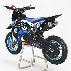 X-Power Mini Dirt Bike 49cc Petrol 50cc Kids off-road Motorbike Scrambler BLUE