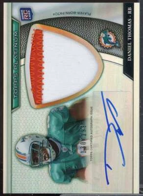 Daniel Thomas/199 Rookie Card 2011 Topps Platinum Rookie Patch Autographs #44  - Image 1 of 2