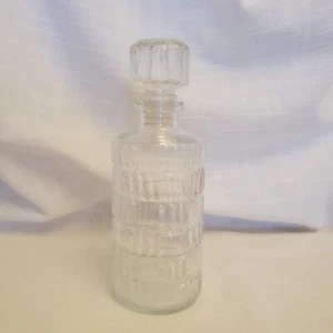 Vintage Retro Luminarc Crystal Liquor Decanter France Cylindrical 10" High  A221 - Picture 1 of 9