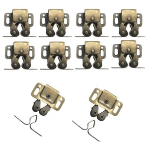 10 Pack Double Roller Catch Door Ball Catch Cabinet Latches with Spear Strike - Picture 1 of 4