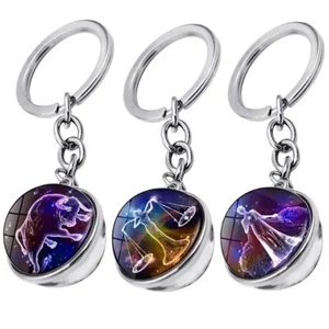 1 Sternzeichen Schlüsselanhänger - Astrologie Zeichen Keychain / Geburtstagszeichen Geschenk Keychain - Bild 1 von 16