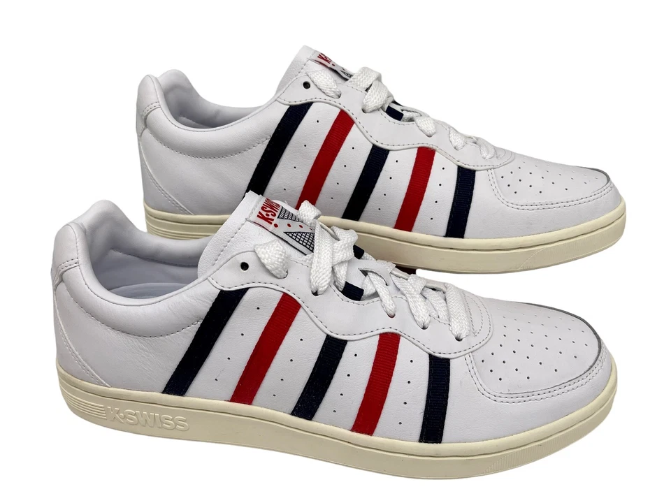 K-Swiss Westcourt, Mens Size 11 , White, Red, Blue Tried On ONCE! EXCELLENT Cond - Image 1 of 4