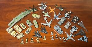 Micro Machines Military Lot of 38 Galoob Tanks Planes Helicopters & Troops