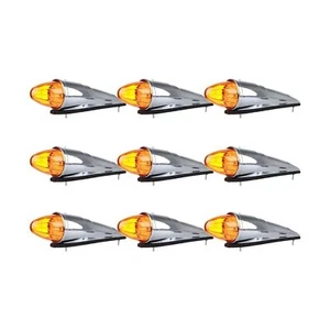 cciyu 9x 17LED Amber Top Roof Running Bulbs Amber Lens Torpedo Marker Lamp Am... - Picture 1 of 7