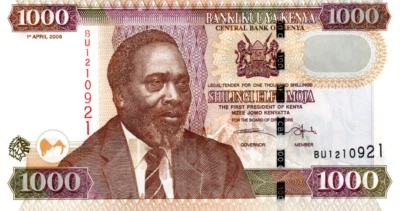 Kenya 1000 Shillings 2006 AU Banknote P-51b Prefix BU Paper Money - Image 1 of 2