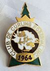 1964 CLUB DE CURLING ROBERVAL INC CANADA SPORT PIN WEAR MEMBRES JOUEUR VINTAGE