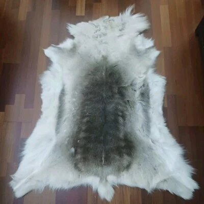 Natural Reindeer Hide Skin | Decorative Reindeer Rug Skin Genuine Reindeer 51×44 - Image 1 of 4