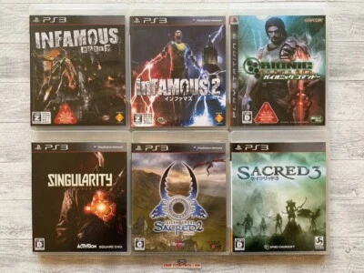 SONY PS3 inFamous 1 2 & Bionic Commando & Singularity & Sacred 2 3 from Japan - Image 1 of 4