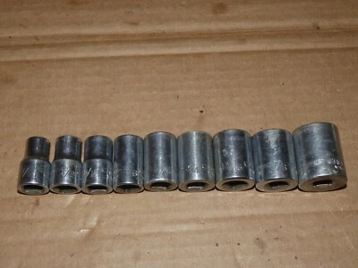 Craftsman vv Series 1/2" Drive SEA Sockets 12pt Made In USA 7/16"  - 1" - Image 1 of 4