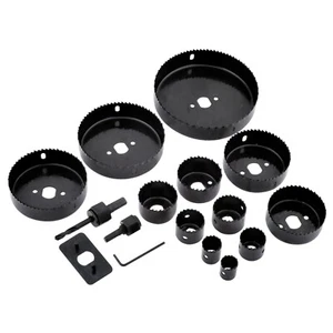 Rolson Hole Saw Cutter Down Light Kit Set in Plastic Case 16pc Set - Picture 1 of 2
