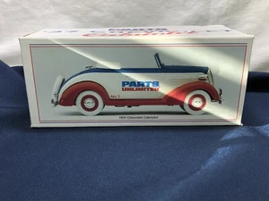 Vintage 1937 Chevy Cabriolet - Die Cast Bank With Key 1:25 1994 Parts Unlimited - Picture 1 of 17