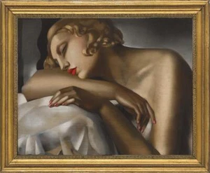 Handmade Oil painting Reproduction OF Tamara de Lempicka girl on Canvas - Picture 1 of 2