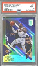 Lebron James Gold /10 PSA 9 Mint 2020 Panini Donruss Elite Lakers # 6 of 10 NBA