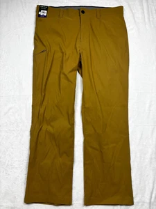 NWT Orvis Tech Pants Mens 40x30 Brown Tan Chino Stretch Nylon Woven Brand New - Picture 1 of 15