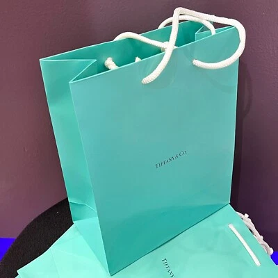 Tiffany & Co. Medium Blue Paper Shopping Gift Bag 10x8x4 inches - Image 1 of 2