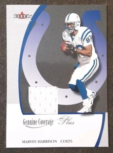 MARVIN HARRISON 2001 Fleer Genuine - Genuine Coverage Plus Patch Colts.  B2D - Picture 1 of 3