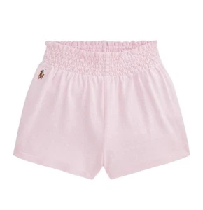 NWT New Ralph Lauren Polo Baby Girls Pink Oxford Mesh Easter Shorts 12M $29.50 - Foto 1 di 2