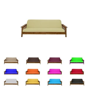 Full Size Futon Mattress Covers, Covering Bed Protector, Polyester Poplin, Tan - Picture 1 of 1