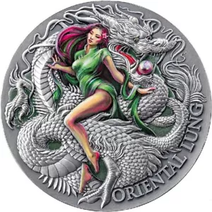 MONETA ARGENTO PURO POLMONE ORIENTALE DRAGONOLOGY 2024 2 OZ CAMERUN - Foto 1 di 6