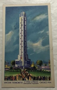 Havoline Thermometer International Exposition Chicago 1934. Postcard (A3) - Picture 1 of 2