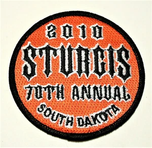 70th Annual Sturgis MotorCycle Meet Event 2010 Orange Cloth Jacket Patch New NOS - Bild 1 von 2